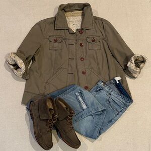 VTG Anthropologie Olive Utility Jacket by G1